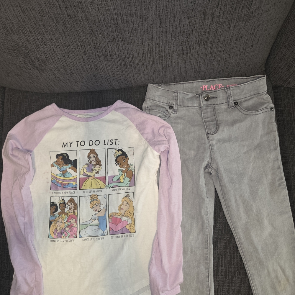 The Children's Place Purple and Gray Kids Matching Set